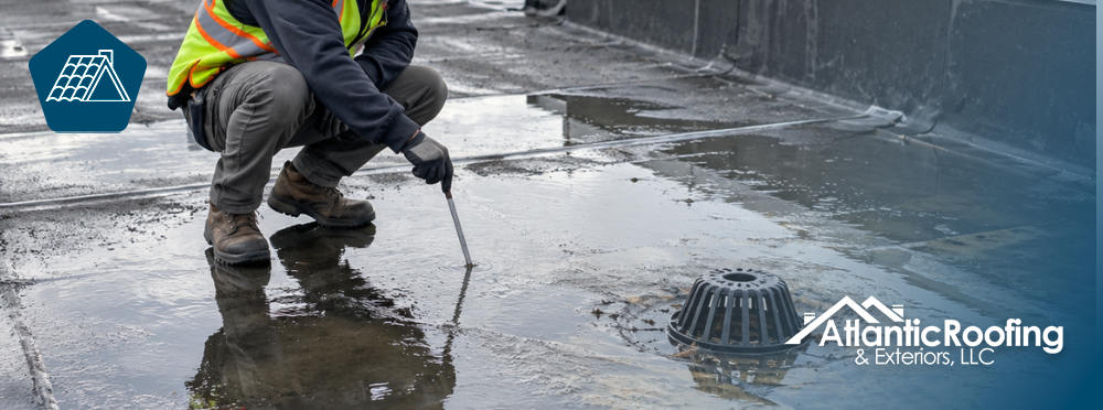 Water Pooling on Flat Roof: Causes & Solutions